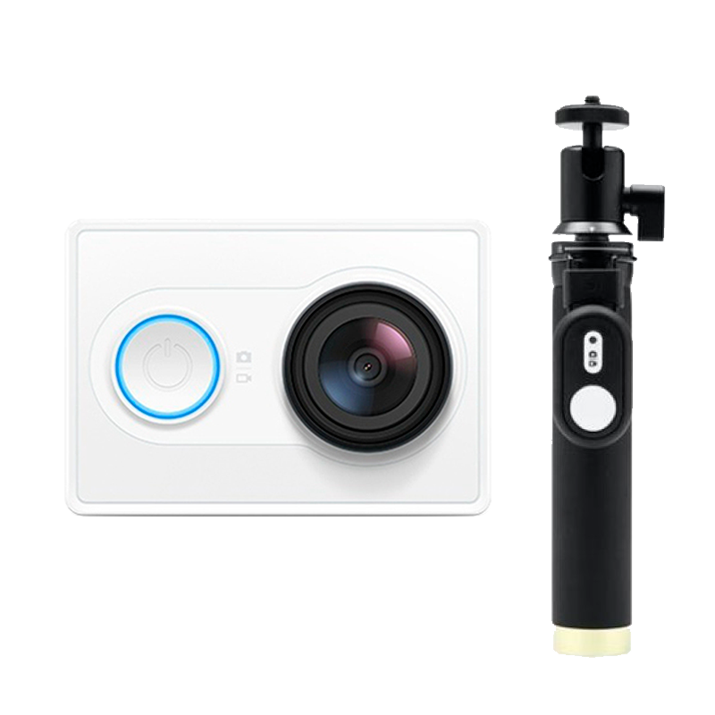 YI Экшн камера комплект с Bluetooth моноподом White