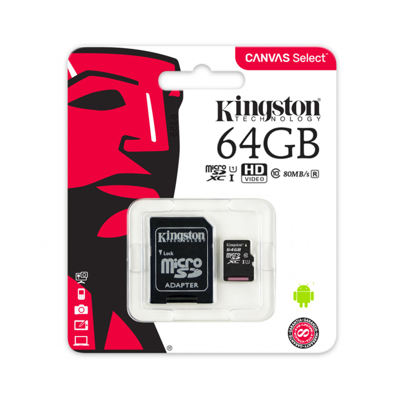 Kingston Canvas Select MicroSDHC SDCS/64GB