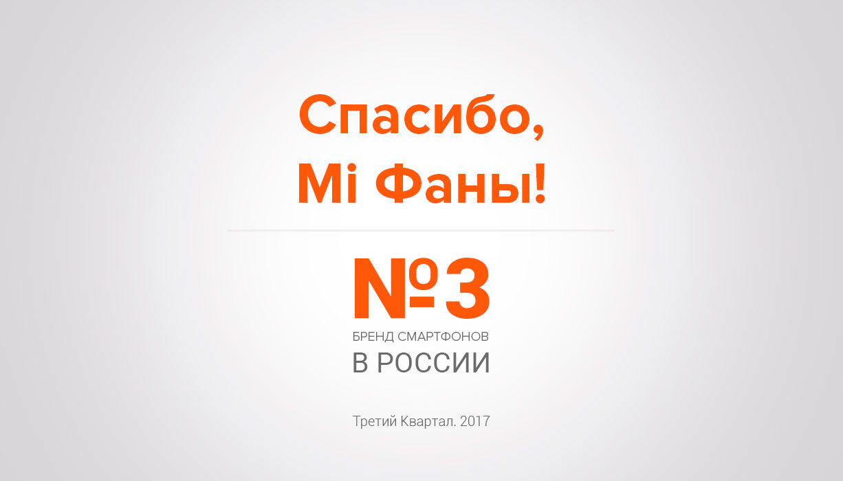Xiaomi – бренд смартфонов №3 в России!