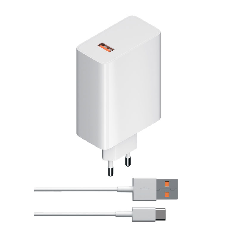цена Зарядное устройство Barn&Hollis B&H-57 USB-A, 120W + кабель Type-C (белый)