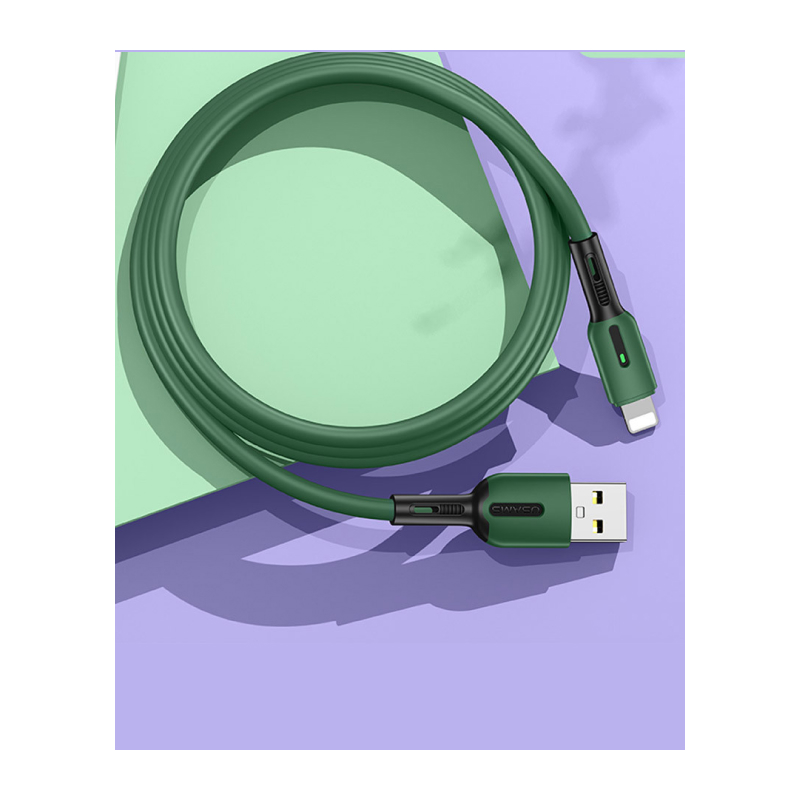 Дата-кабель Usams USB/8 pin Apple SJ431 (зеленый) USB/8 pin Apple SJ431 (зеленый) - фото 5