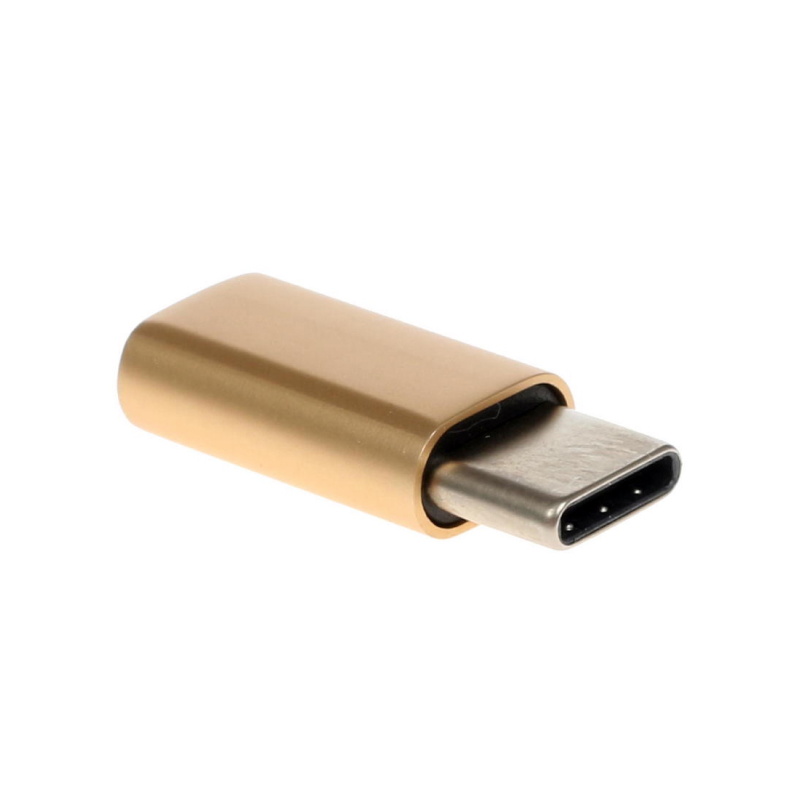 Адаптер-переходник Red Line Micro USB - Type-C (золотой)