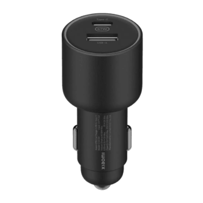 Зарядное устройство Xiaomi 67W Car Charger (USB-A + Type-C) quick charge usb car charger for iphone xiaomi huawei auto type c fast car mobile 3 in 1tensile phone charger
