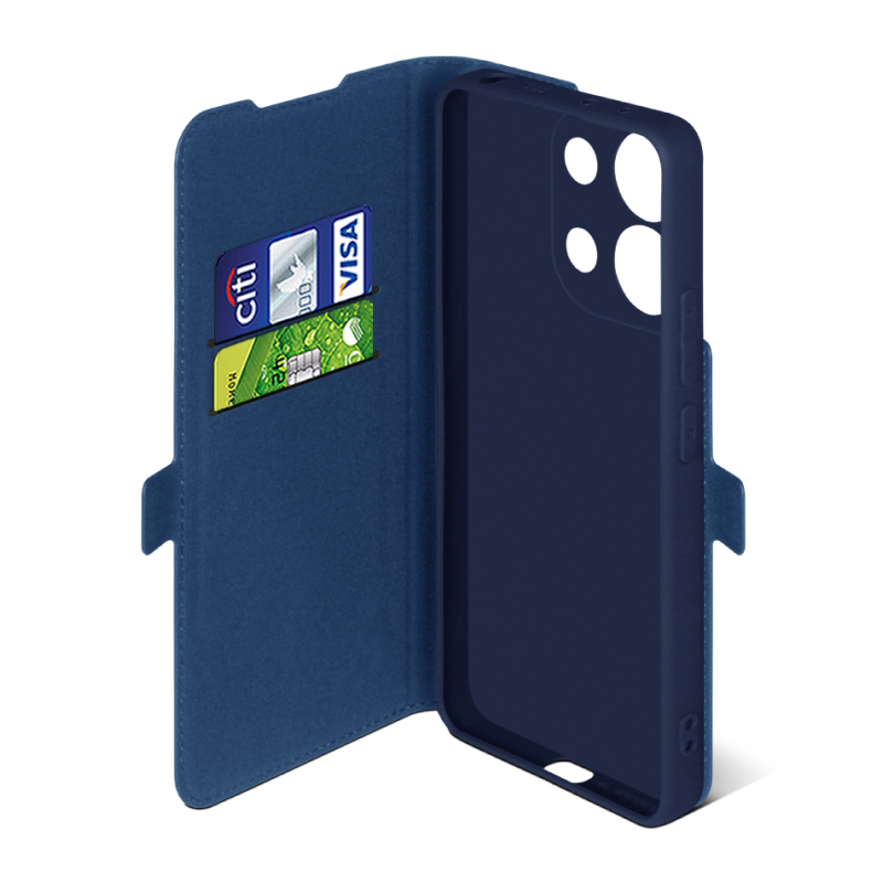 Чехол-книжка DF xiFlip-108 для Redmi Note 13(4G) (синий) цена и фото