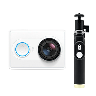 YI Экшн камера комплект с Bluetooth моноподом White YI Экшн камера комплект с Bluetooth моноподом White