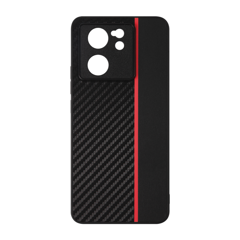 цена Защитный чехол Barn&Hollis Carbon Style для Xiaomi 13T/13T Pro (черно-красный)