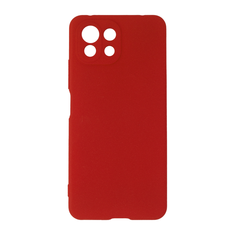 Чехол NewLevel Fluff TPU Hard для Xiaomi Mi 11 Lite (красный) Fluff TPU Hard для Xiaomi Mi 11 Lite (красный) - фото 1