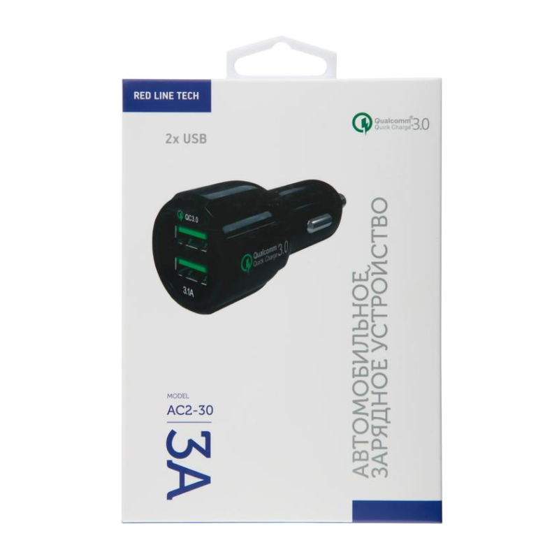 2 USB (AC2-30) QC 3.0 (черный) фото 2