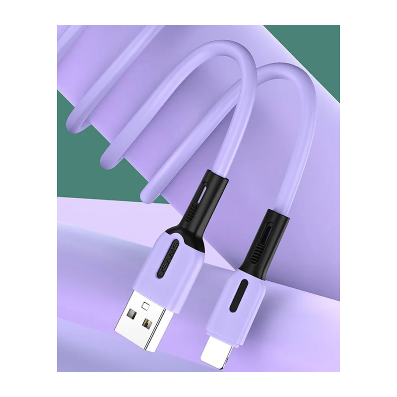 Дата-кабель Usams USB/8 pin Apple SJ431 (фиолетовый) USB/8 pin Apple SJ431 (фиолетовый) - фото 3