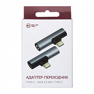 USB-C – Jack 3,5 мм – USB-C (серый)
