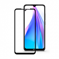 2,5D Full Cover HD для Xiaomi Redmi Note 8T (черная рамка)