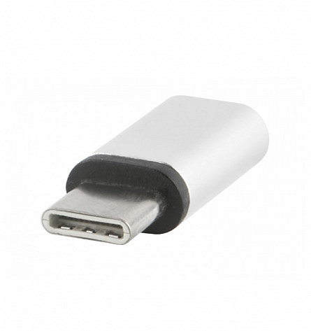 Micro USB - Type-C (серебристый)