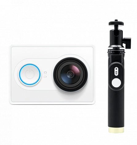 YI Экшн камера комплект с Bluetooth моноподом (белый)