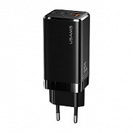 US-CC110 T33 GaN Mini Fast 2 USB Type C+USB A, 65W (черный)