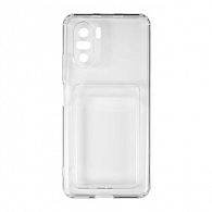 iBox Crystal для Xiaomi Poco F3 с кардхолдером (прозрачный)